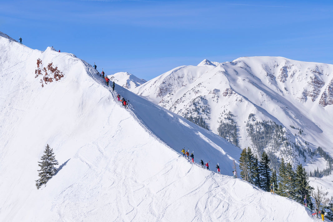 Photography by Gray Malin of The Bowl Hikers, Aspen Highlands