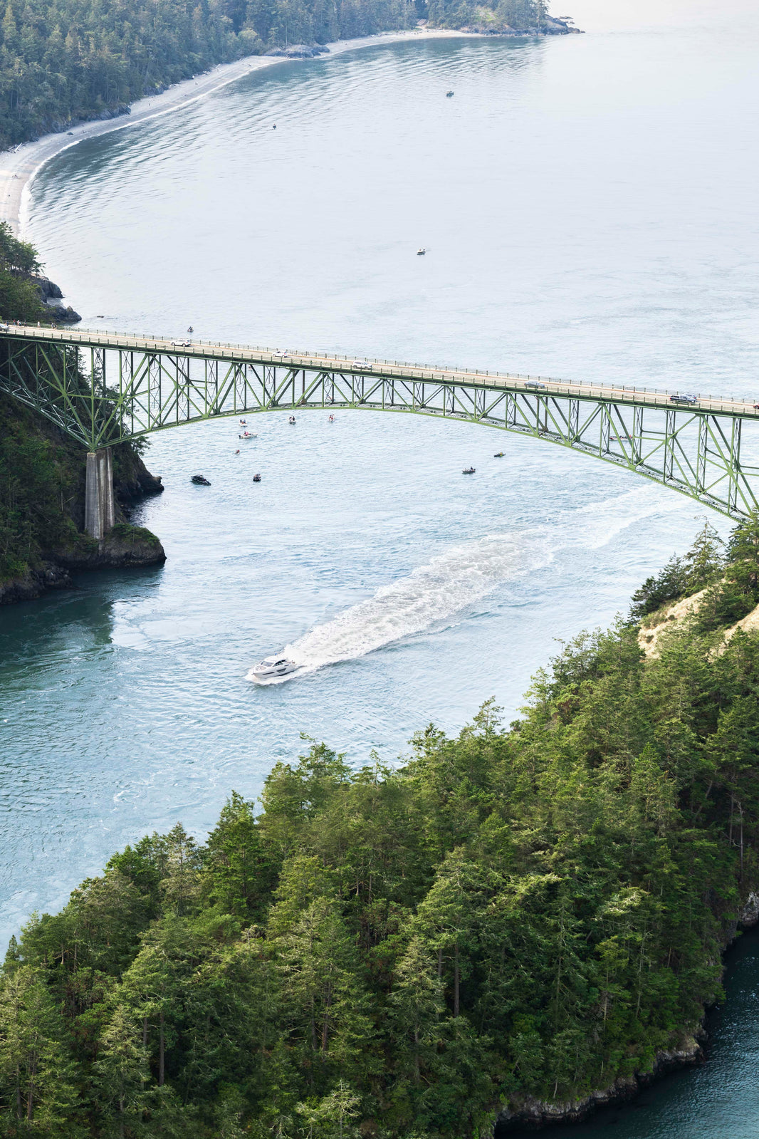 Photography by Gray Malin of The Bridge, Deception Pass, Puget Sound