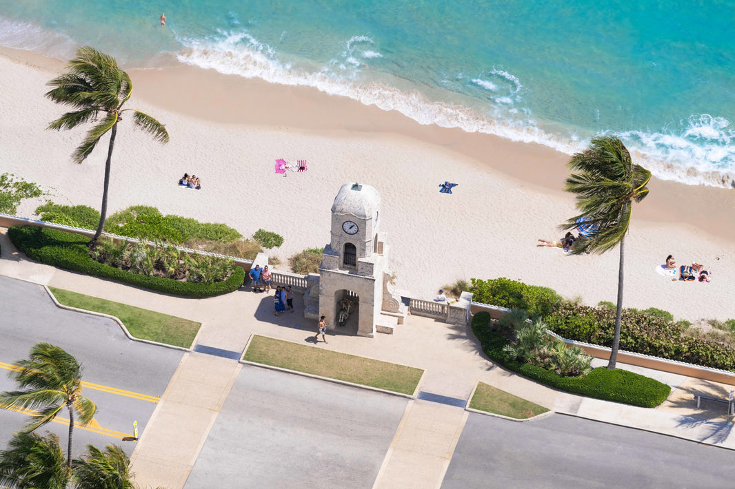 Photography by Gray Malin of The Clocktower, Worth Avenue, Palm Beach, Florida