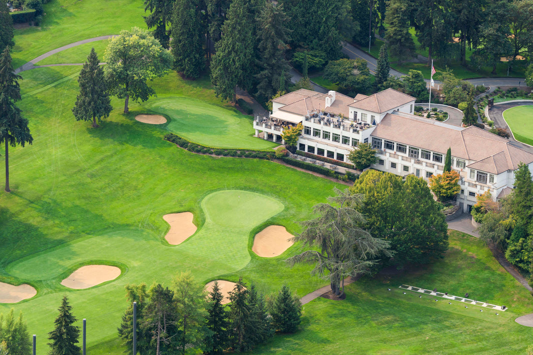 Photography by Gray Malin of The Clubhouse, Broadmoor Golf Club, Seattle