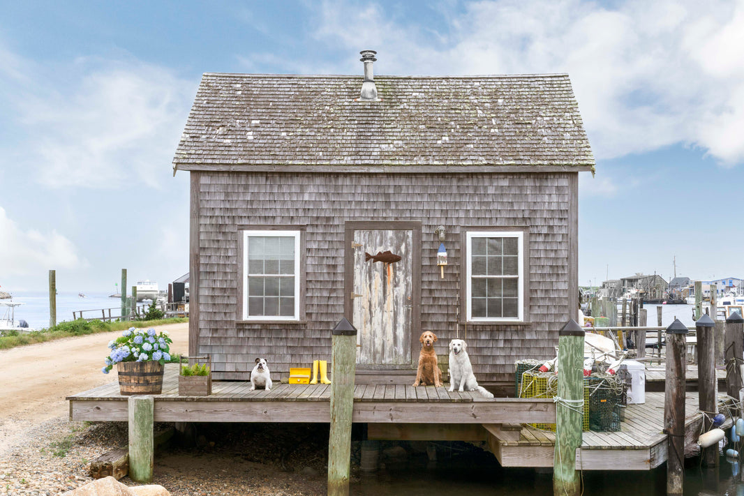 Photography by Gray Malin of The Fishing Shack, Menemsha, Martha’s Vineyard