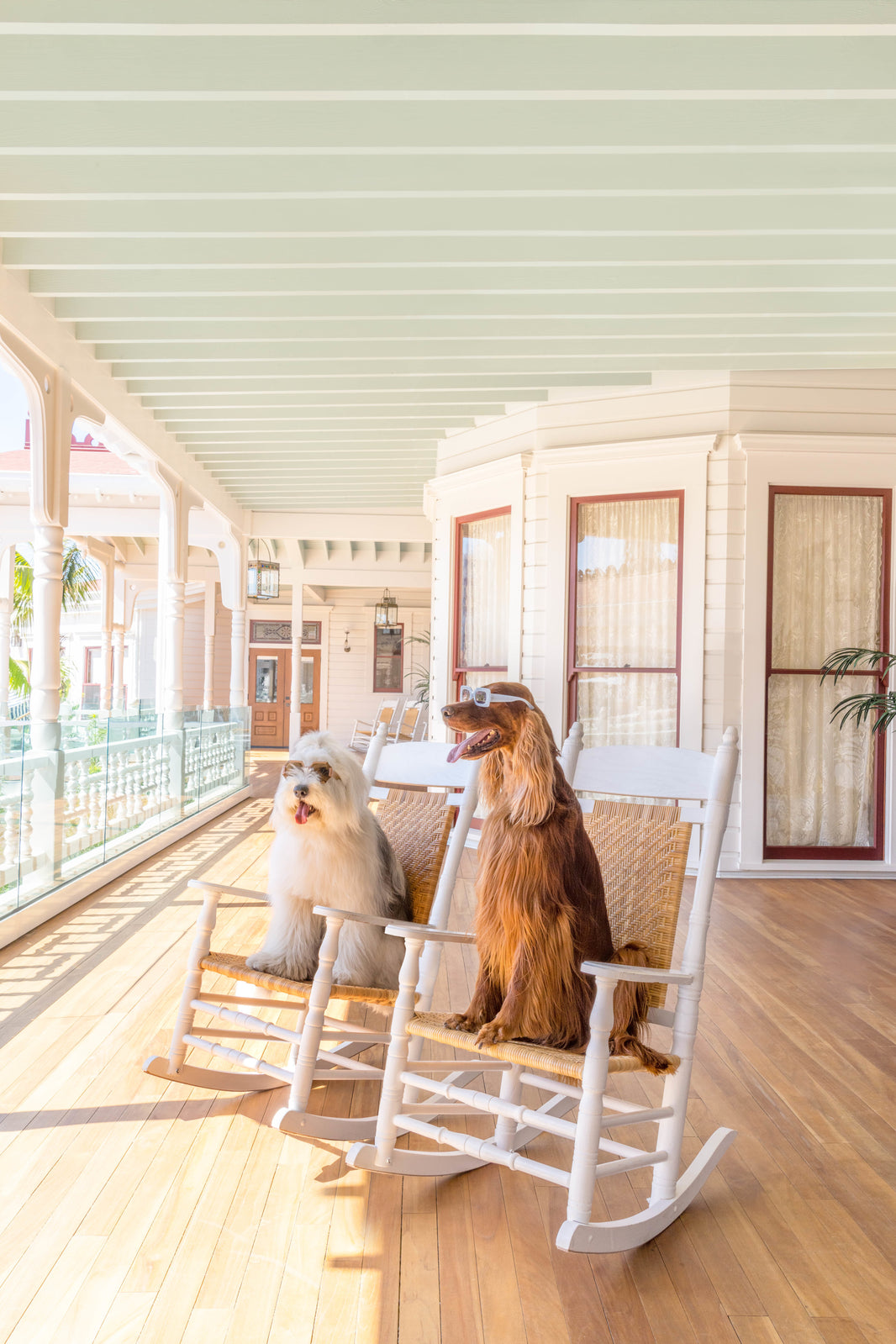 Photography by Gray Malin of The Front Porch, Hotel del Coronado