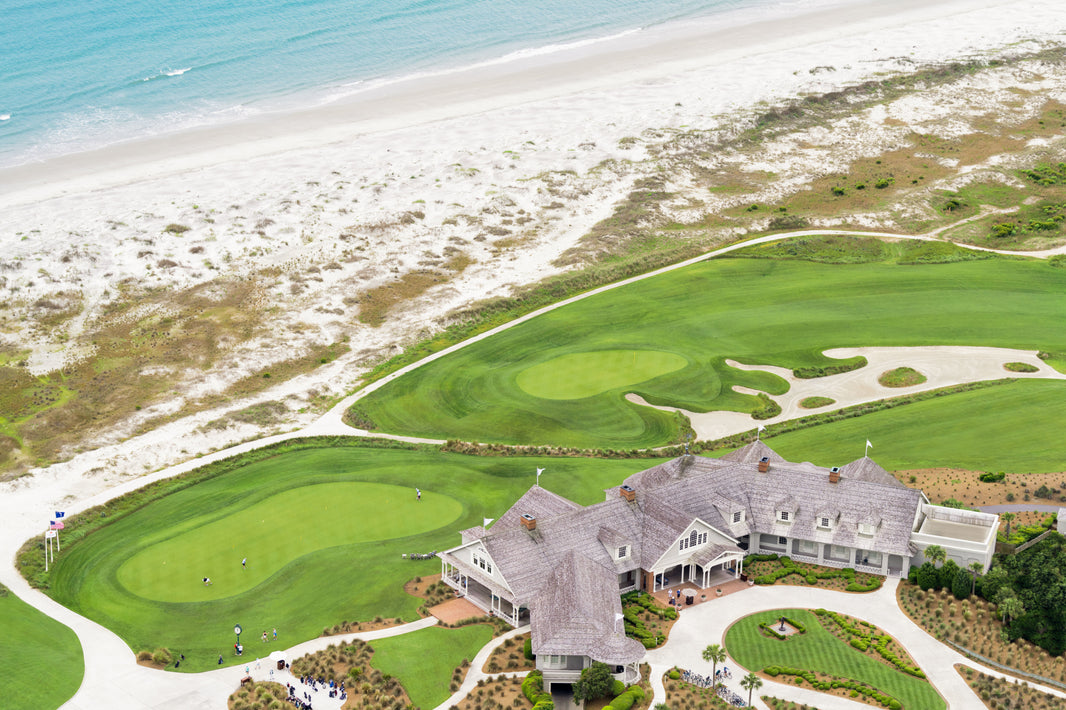 Photography by Gray Malin of The Ocean Course Clubhouse Vista, Kiawah Island