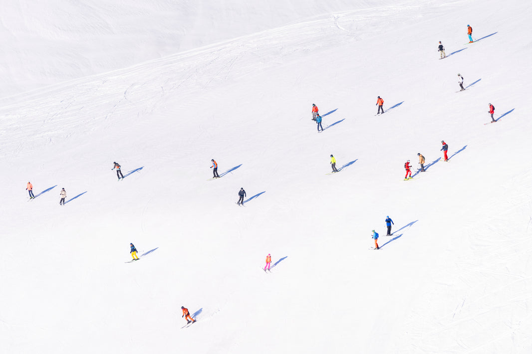 Photography by Gray Malin of The Skiers, Courchevel, French Alps