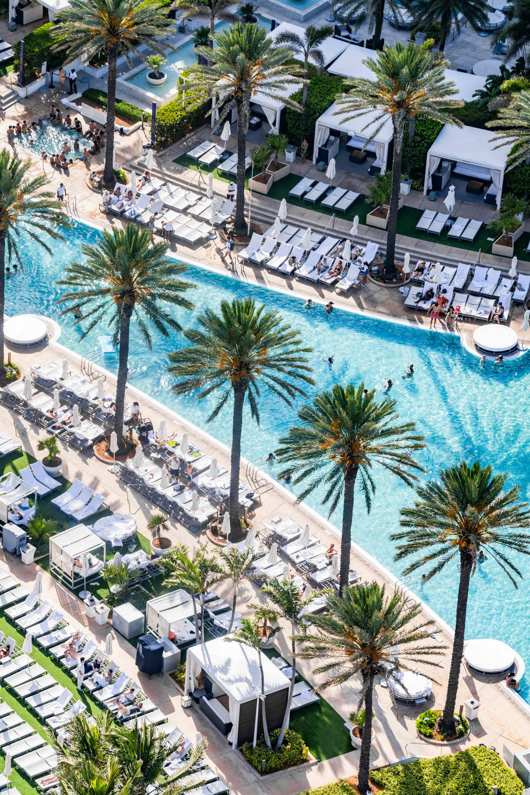 Photography by Gray Malin of The Swimming Pool, Fontainebleau Miami Beach, Florida