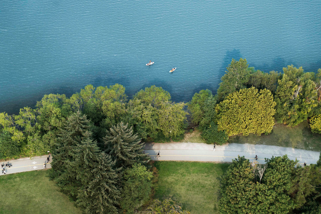 Photography by Gray Malin of The Walking Path, Green Lake, Seattle