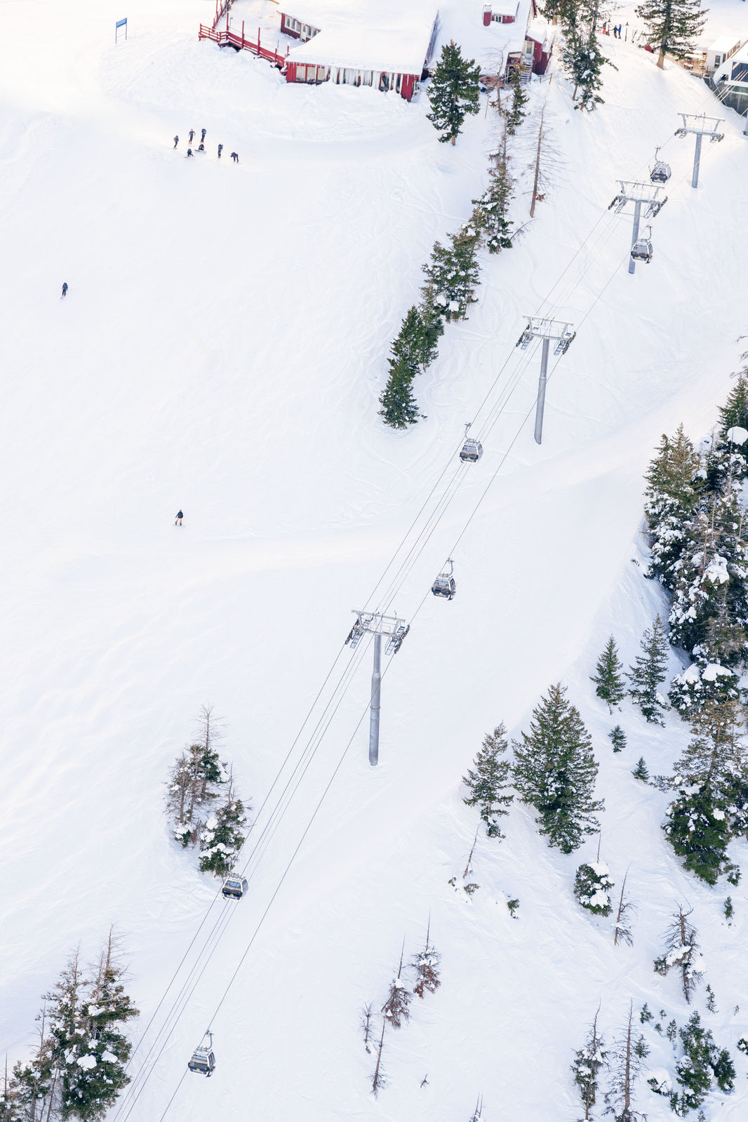 Photography by Gray Malin of Top of Roundhouse Express Vertical, Sun Valley