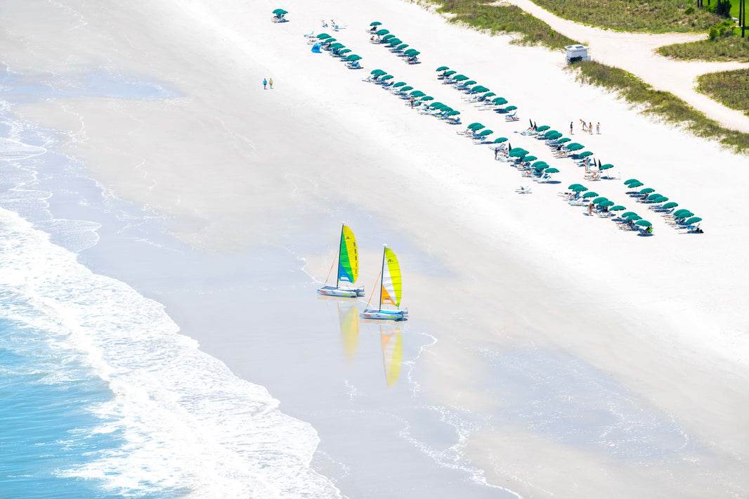 Photography by Gray Malin of Two Sailboats, The Cloister at Sea Island, Georgia
