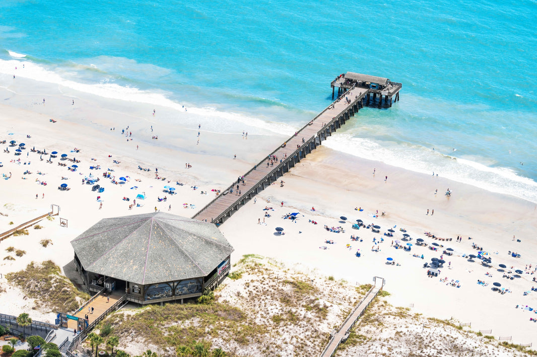 Photography by Gray Malin of Tybee Beach Pier, Georgia