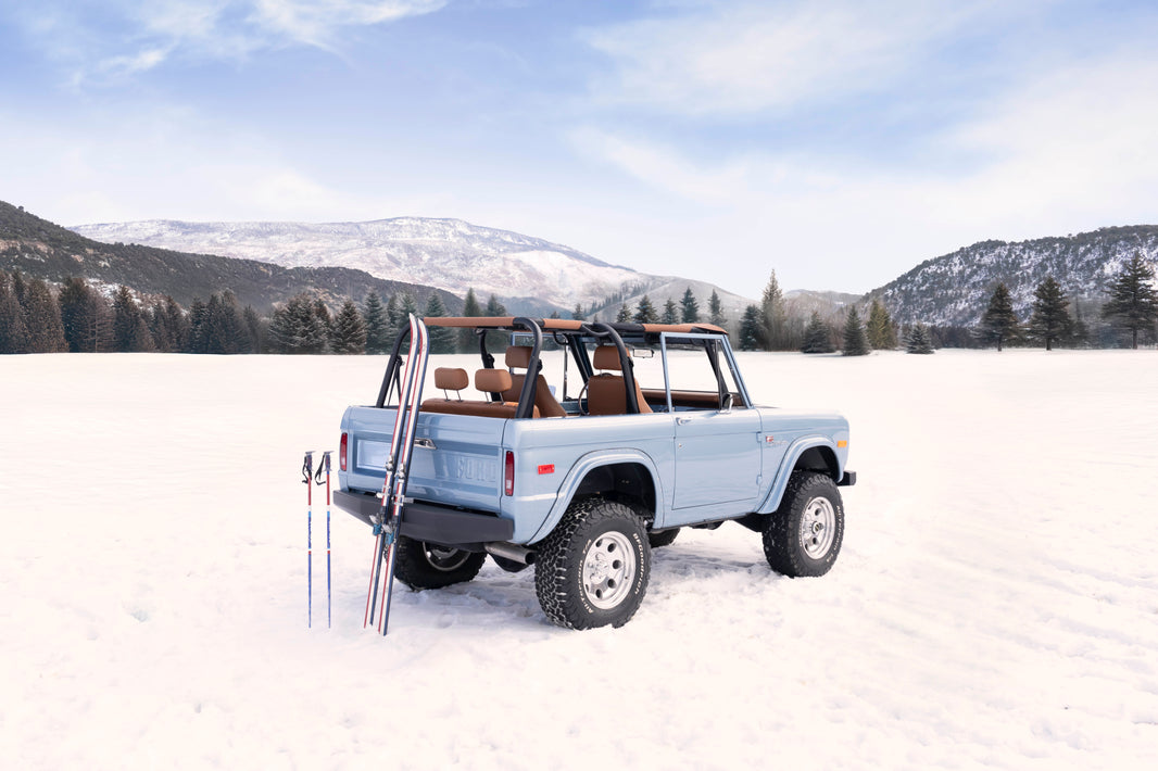 Photography by Gray Malin of Vintage Ski Bronco, Aspen
