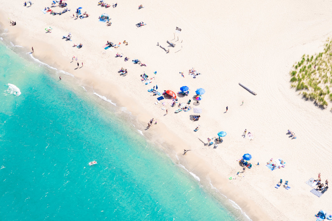 Photography by Gray Malin of Wells Street Beach, Indiana