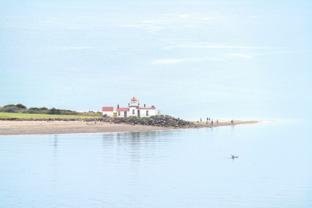 Photography by Gray Malin of West Point Lighthouse, Seattle