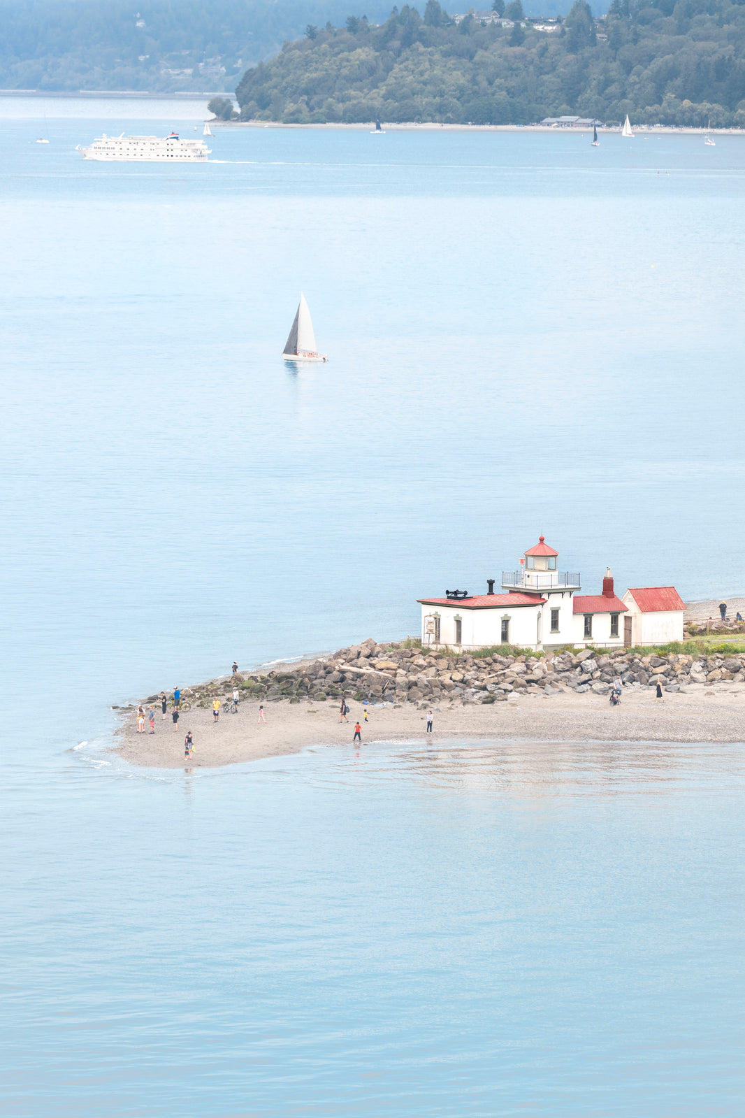 Photography by Gray Malin of West Point Lighthouse Vertical, Seattle