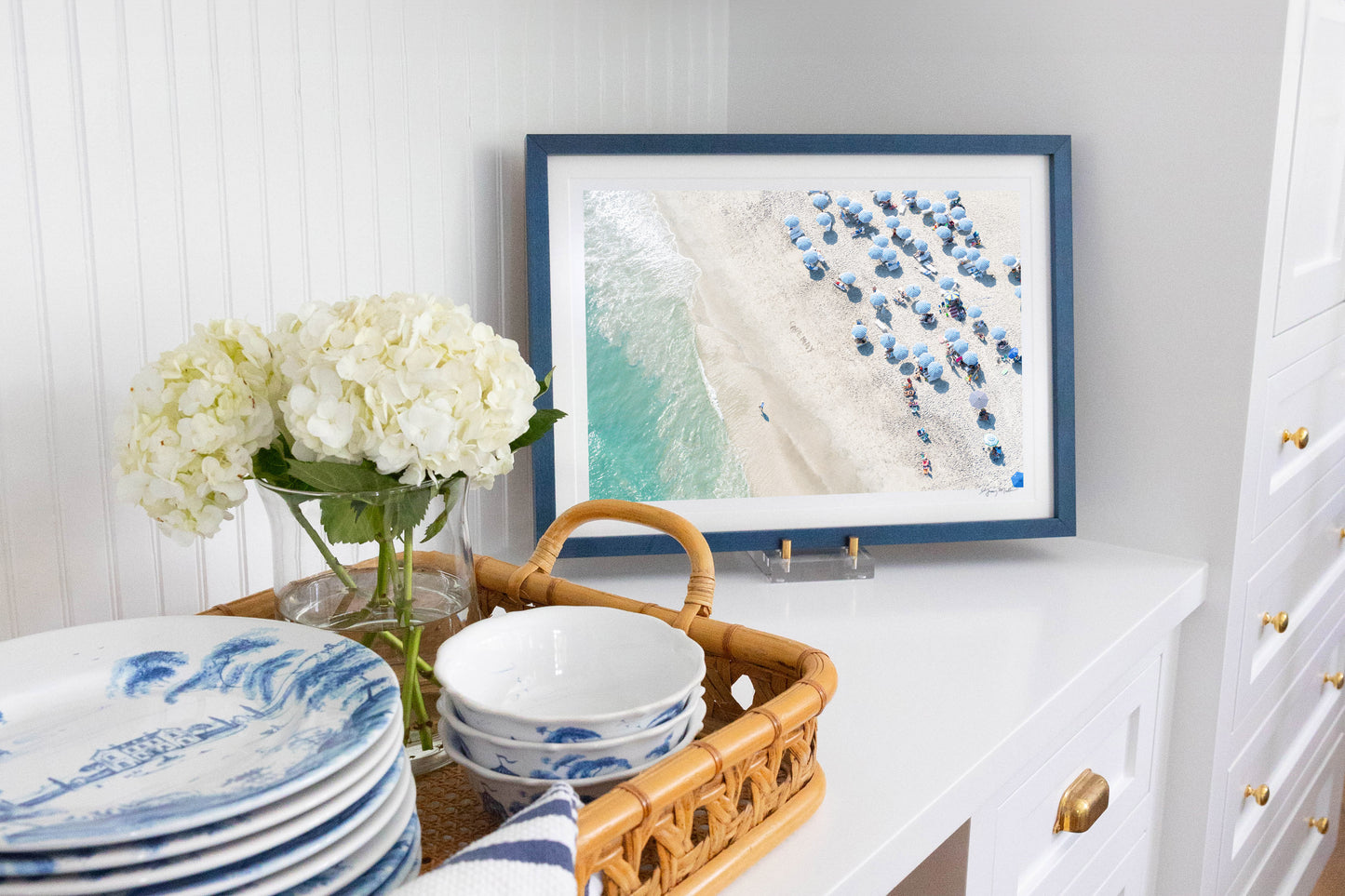 Blue and White Umbrellas, Cape May, New Jersey
