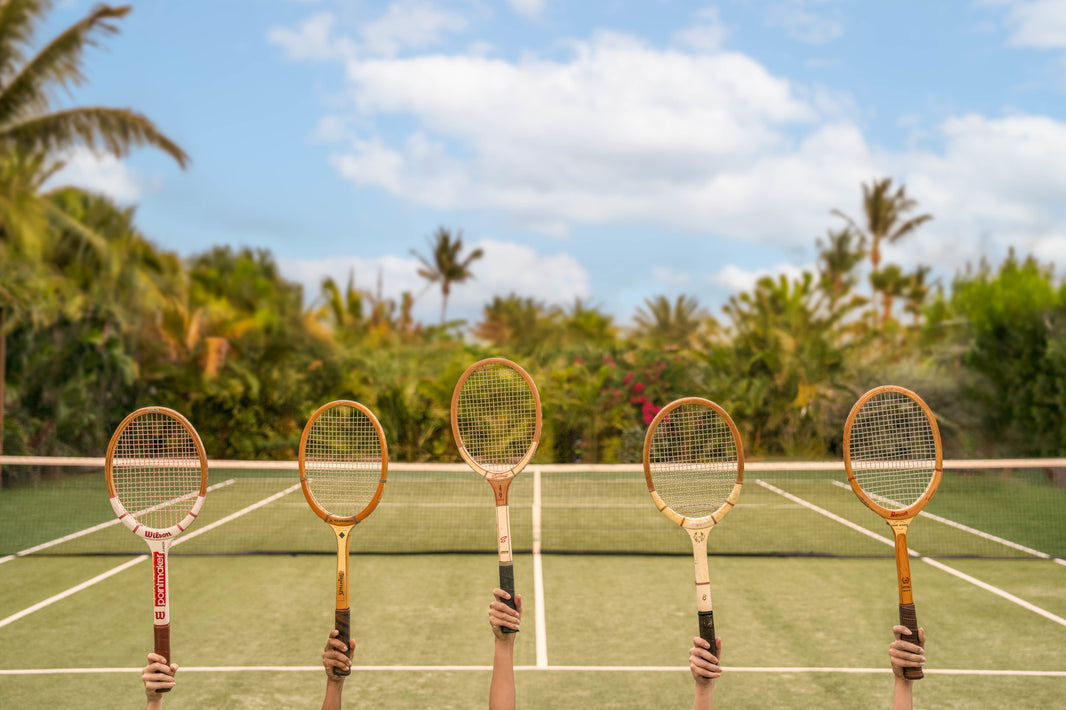 Photography by Gray Malin of Afternoon Tennis, Rosewood Le Guanahani, St. Barths