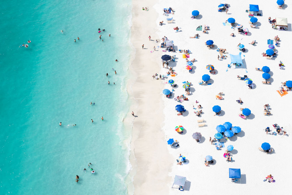 Photography by Gray Malin of Anna Maria Sunbathers, Anna Maria Island, Florida