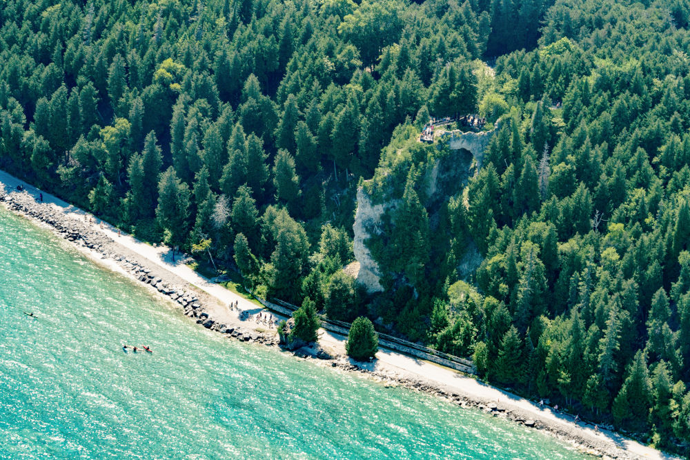 Photography by Gray Malin of Arch Rock, Mackinac Island, Michigan