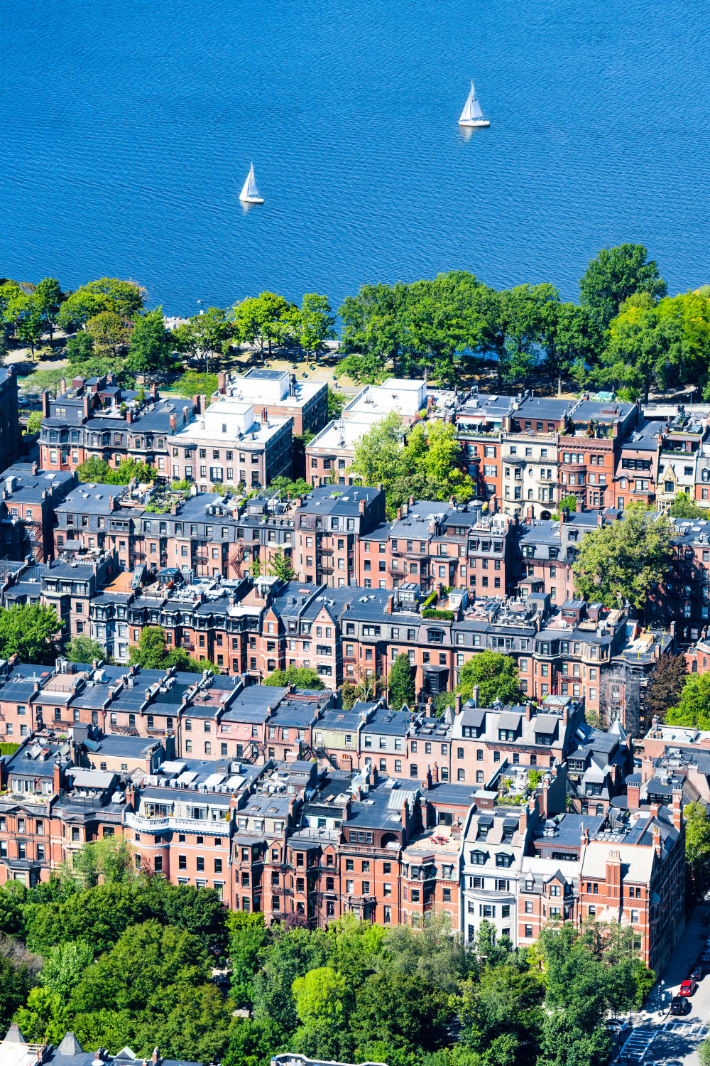 Photography by Gray Malin of Back Bay Brownstones Vertical, Boston