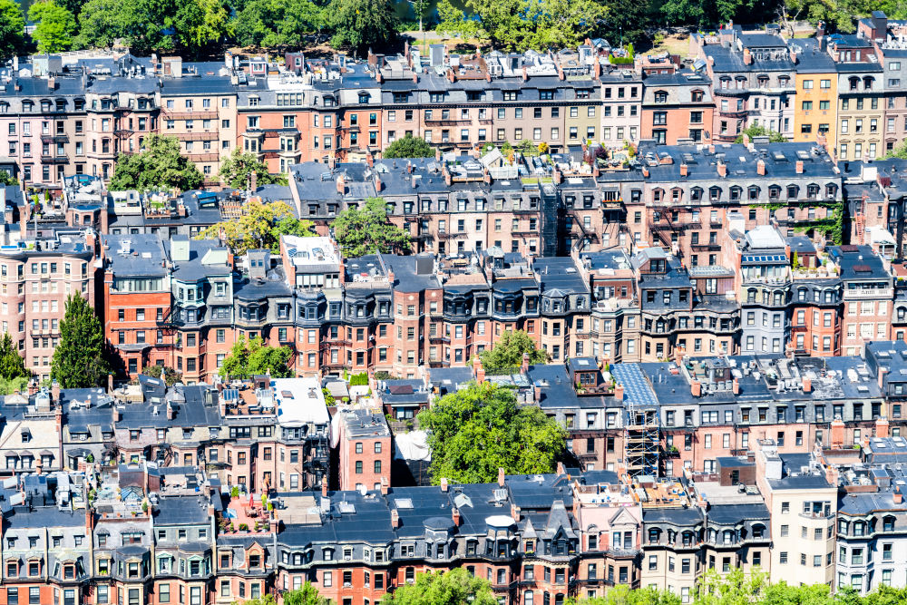 Photography by Gray Malin of Back Bay Brownstones, Boston