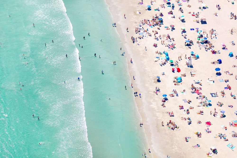 Photography by Gray Malin of Bailey's Beach, Newport