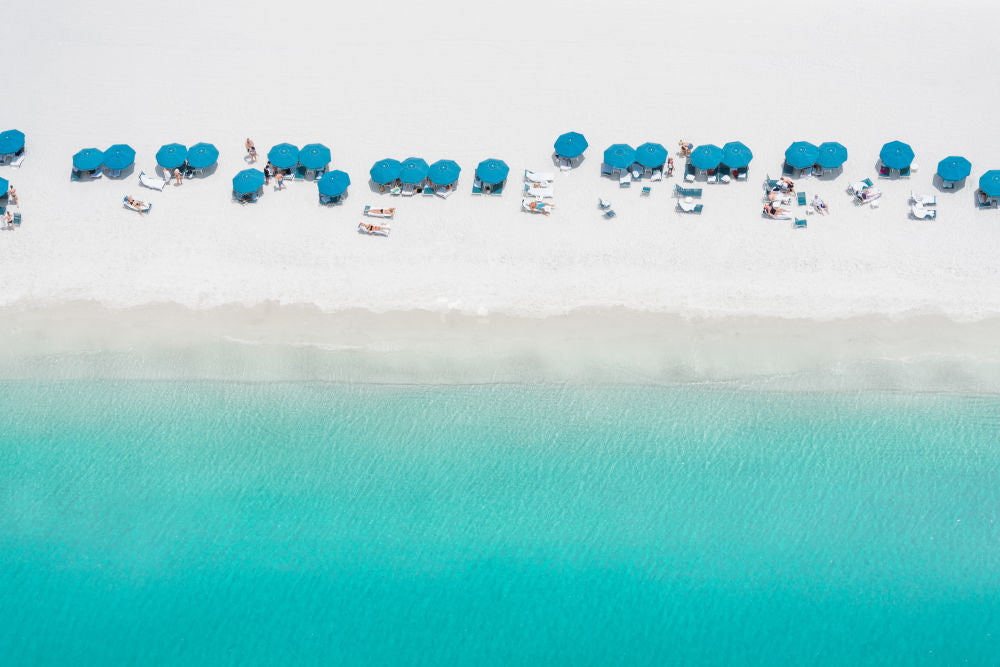 Photography by Gray Malin of Bay Colony Beach Club Sunbathers, Naples, Florida