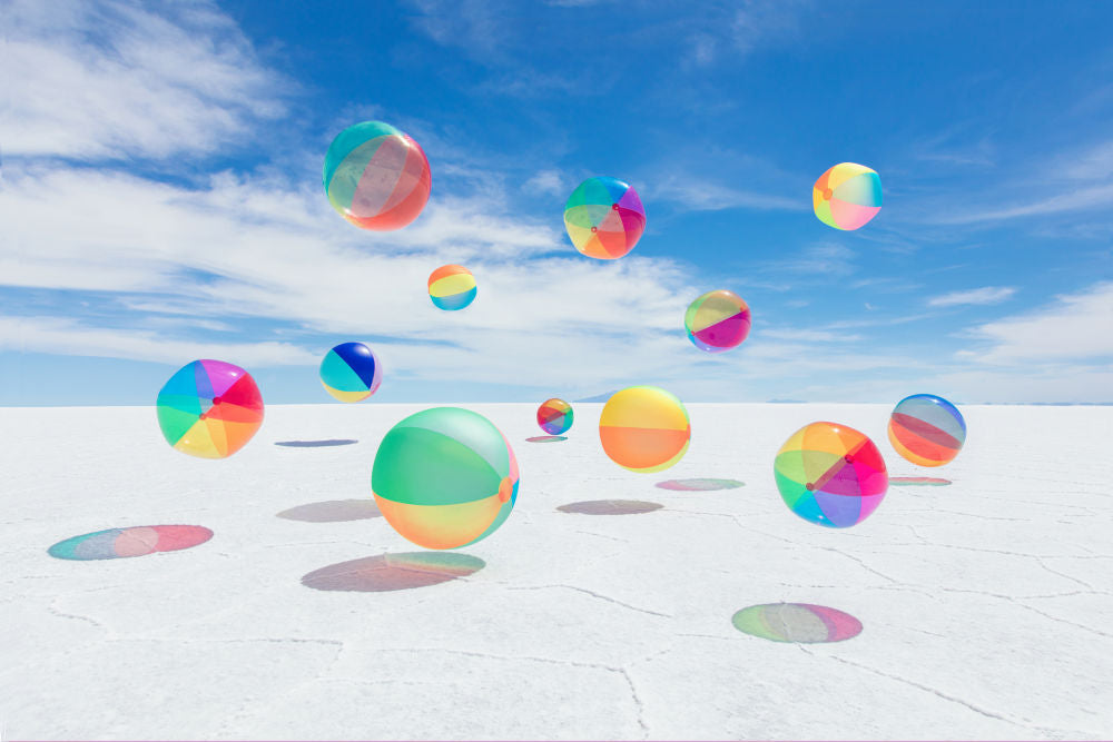 Photography by Gray Malin of Beach Balls