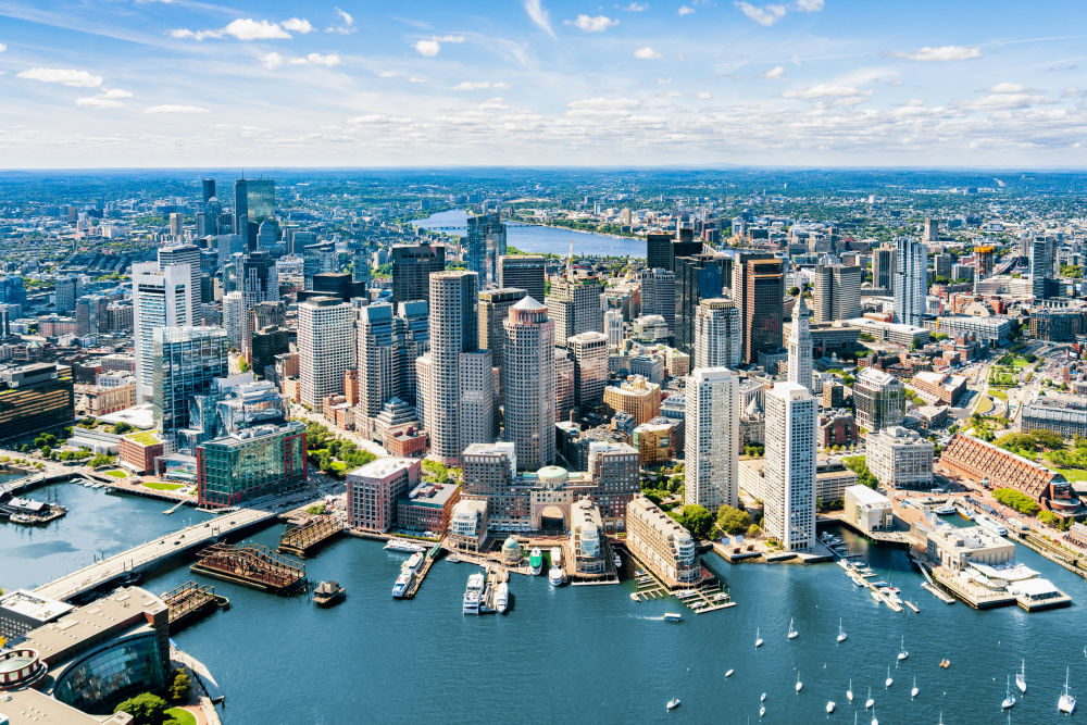 Photography by Gray Malin of Boston Harbor