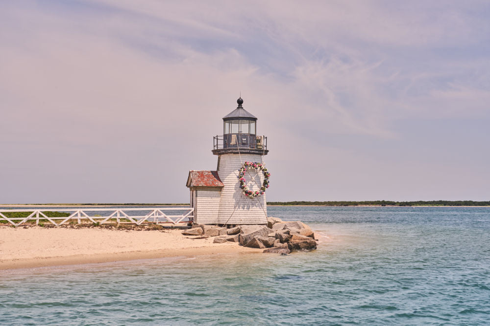 Photography by Gray Malin of Brant Point Lighthouse Wreath, Nantucket