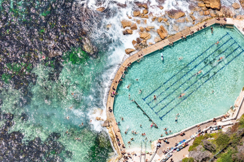 Photography by Gray Malin of Bronte Baths, Sydney