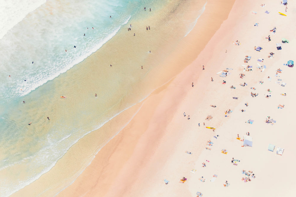 Photography by Gray Malin of Byron Bay Sunbathers