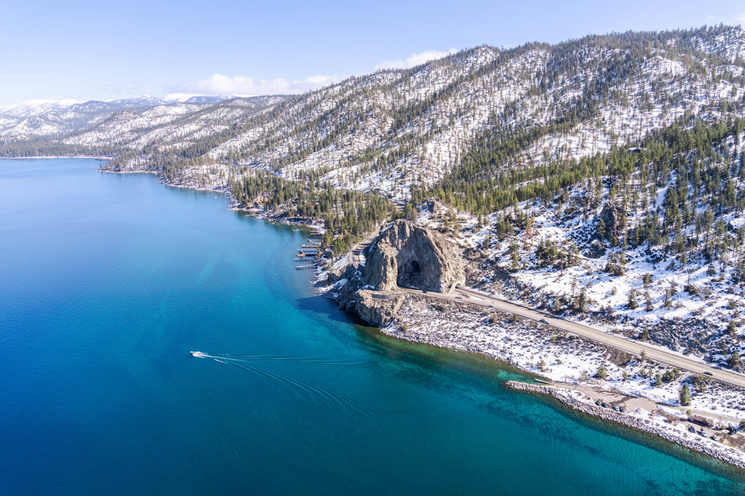Photography by Gray Malin of Cave Rock View, Lake Tahoe