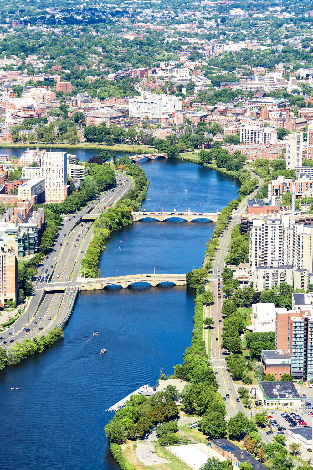 Photography by Gray Malin of Charles River, Boston