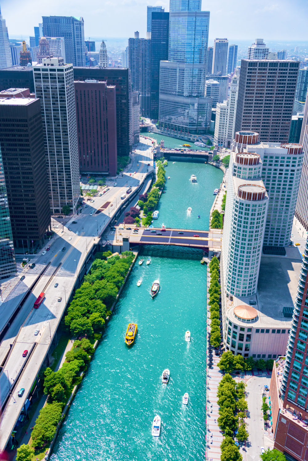 Photography by Gray Malin of Chicago River