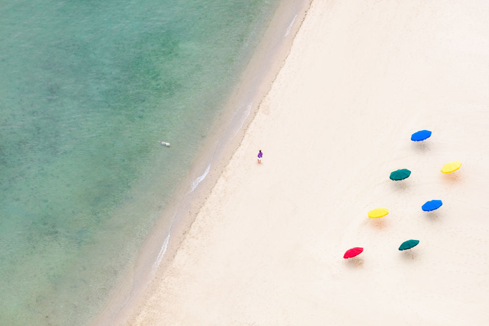 Photography by Gray Malin of Cliffside Beach Club Stroll, Nantucket