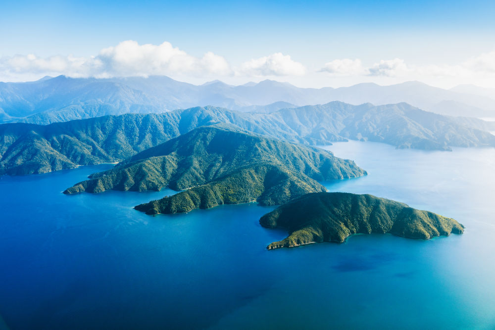 Photography by Gray Malin of Cloudy Bay, Marlborough, New Zealand