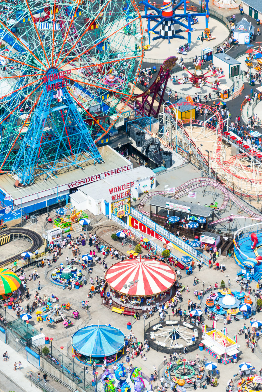 Photography by Gray Malin of Coney Island Amusement Park Vertical, New York City