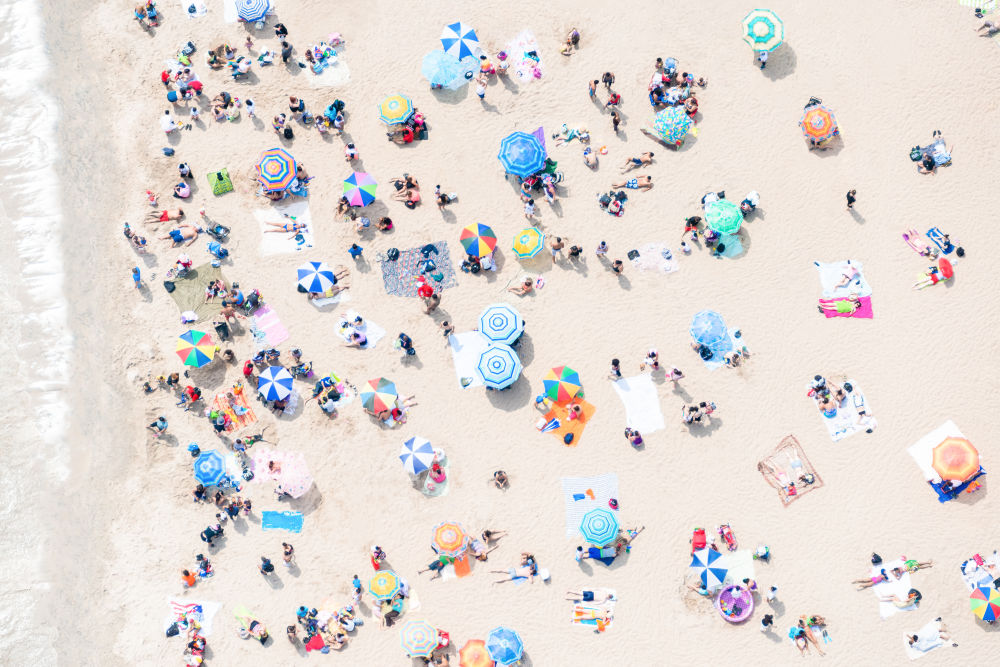 Photography by Gray Malin of Coney Island Beach Umbrellas, New York City