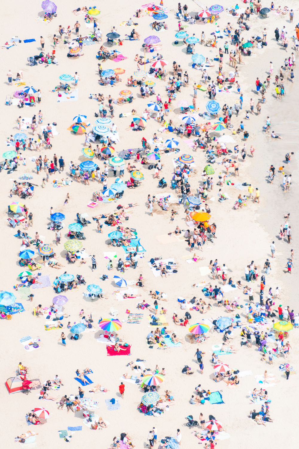 Photography by Gray Malin of Coney Island Beachgoers Vertical, New York City