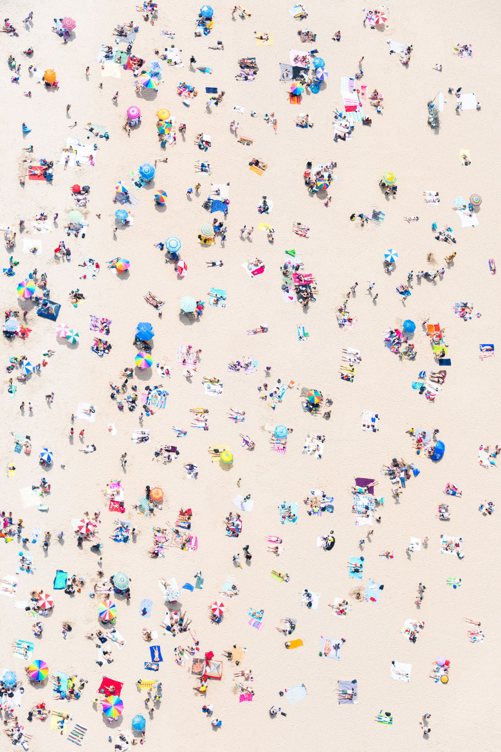 Photography by Gray Malin of Coney Island Sunbathers Vertical, New York City