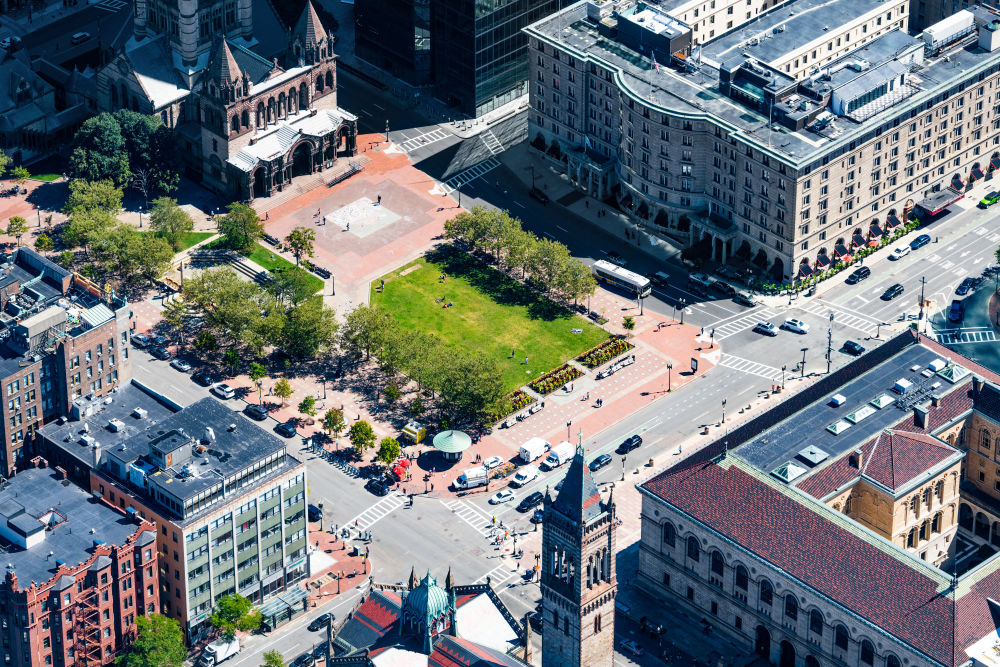 Photography by Gray Malin of Copley Square, Boston