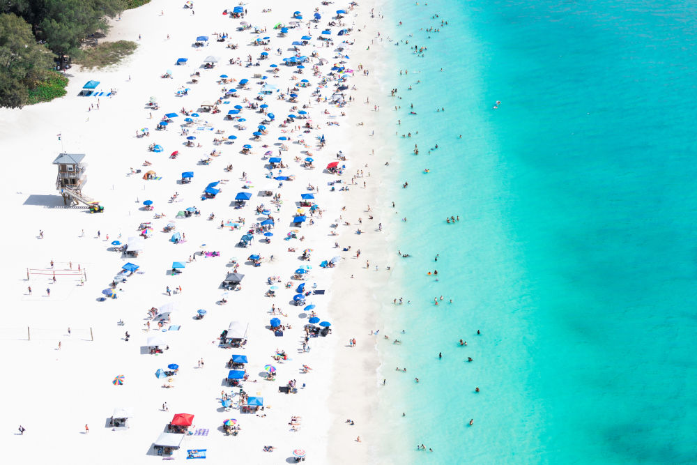Photography by Gray Malin of Manatee Beach Day, Anna Maria Island, Florida