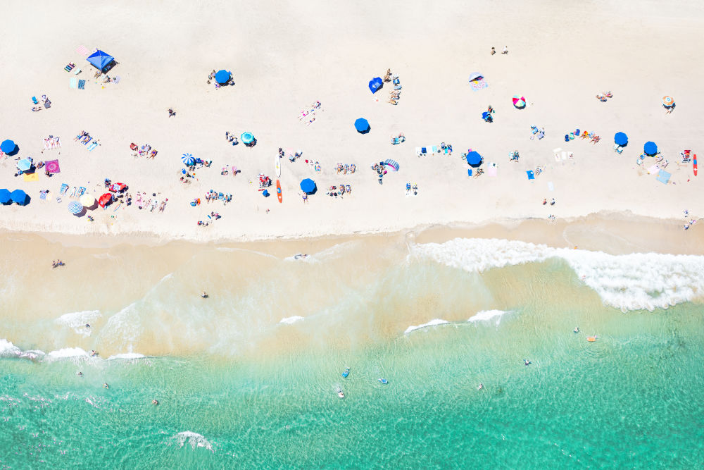 Photography by Gray Malin of Crescent Beach, Block Island