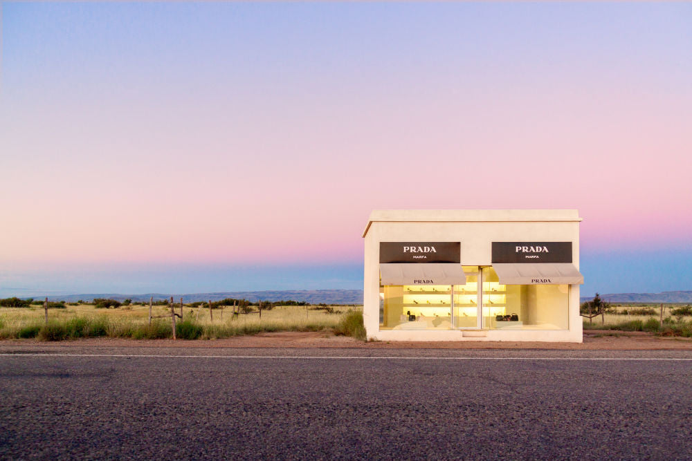 Photography by Gray Malin of Dawn, Prada Marfa