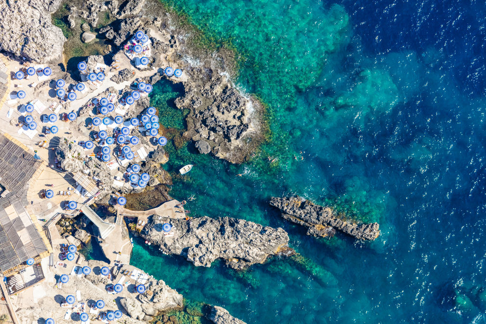 Photography by Gray Malin of Day at La Fontelina, Capri