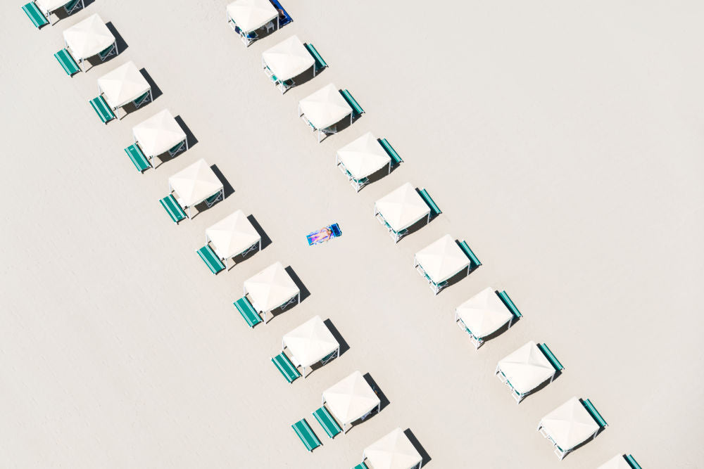 Photography by Gray Malin of Diagonal Cabanas, Italy