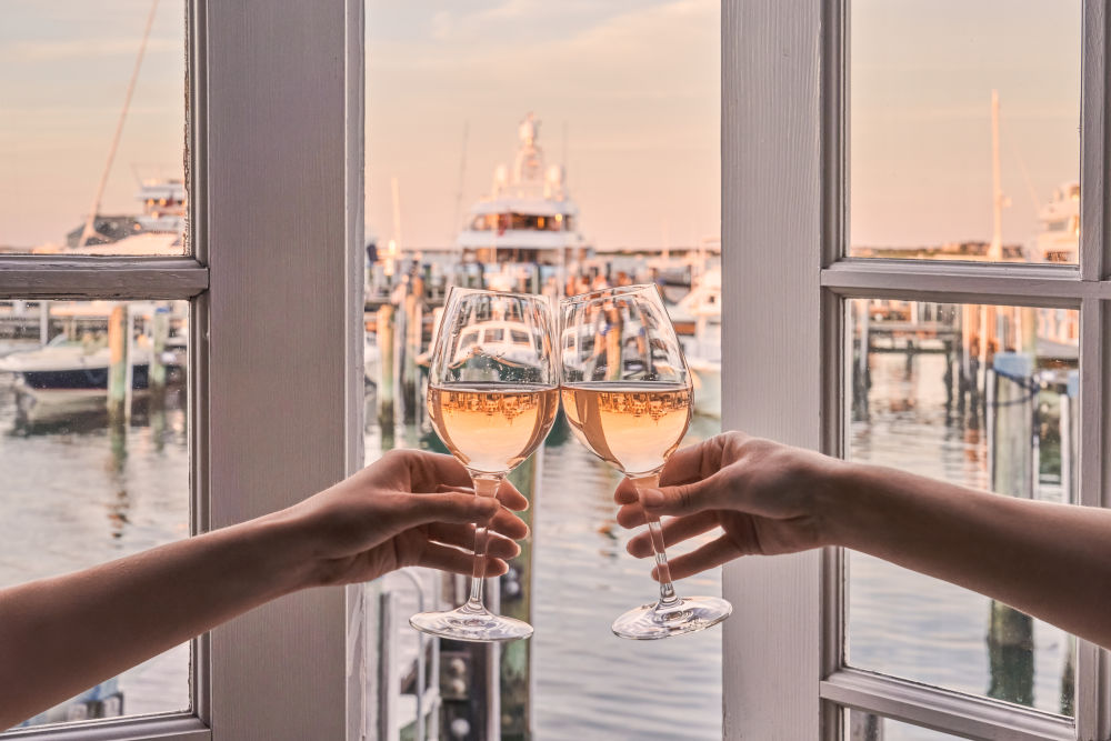 Photography by Gray Malin of Dinner at Cru, Nantucket