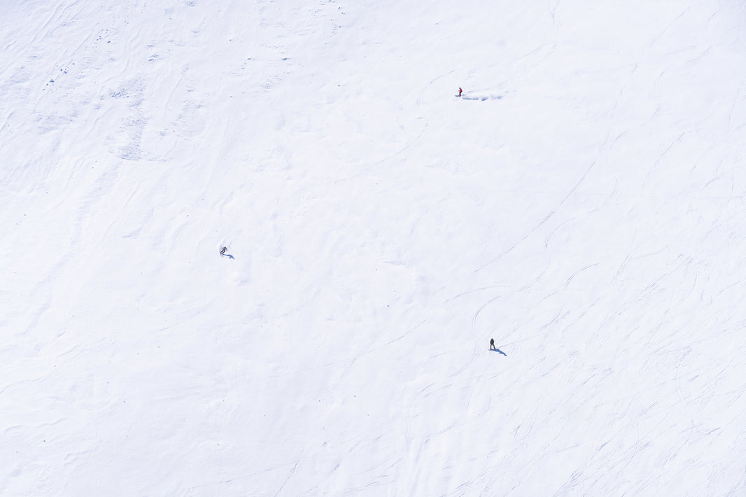 Photography by Gray Malin of Downhill Skiers, Palisades, Lake Tahoe