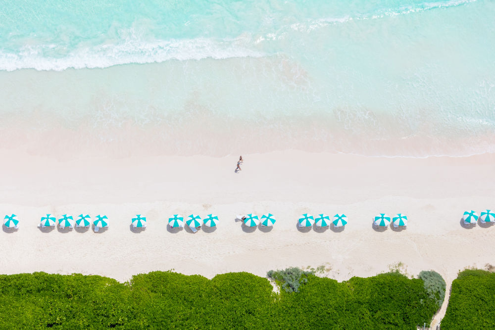 Photography by Gray Malin of Dunmore Beach Club, Harbour Island