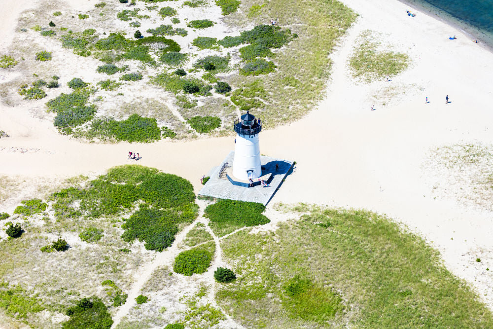 Photography by Gray Malin of Edgartown Harbor Lighthouse, Martha's Vineyard