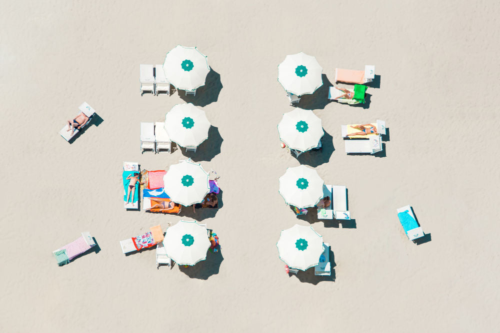 Photography by Gray Malin of Eight Umbrellas, Italy